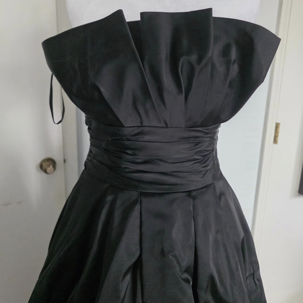 White House Black Market High Low Black Dress - Picture 2 of 10